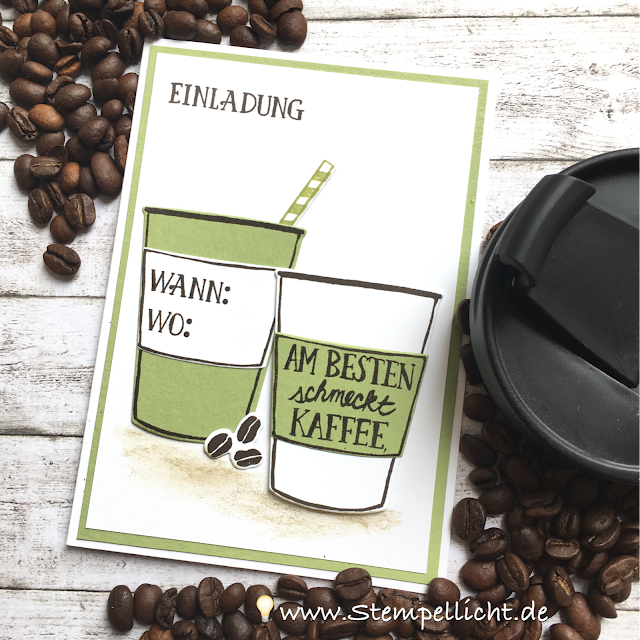 Stempellicht: Einladung zum Kaffee. mit Kaffee Ole Stempellicht: Einladung zum Kaffee. mit Kaffee Ole