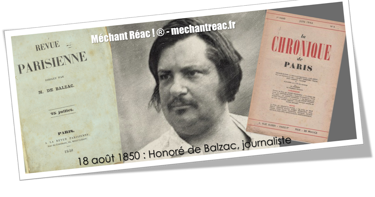 18 août 1850 Honoré de Balzac, journaliste