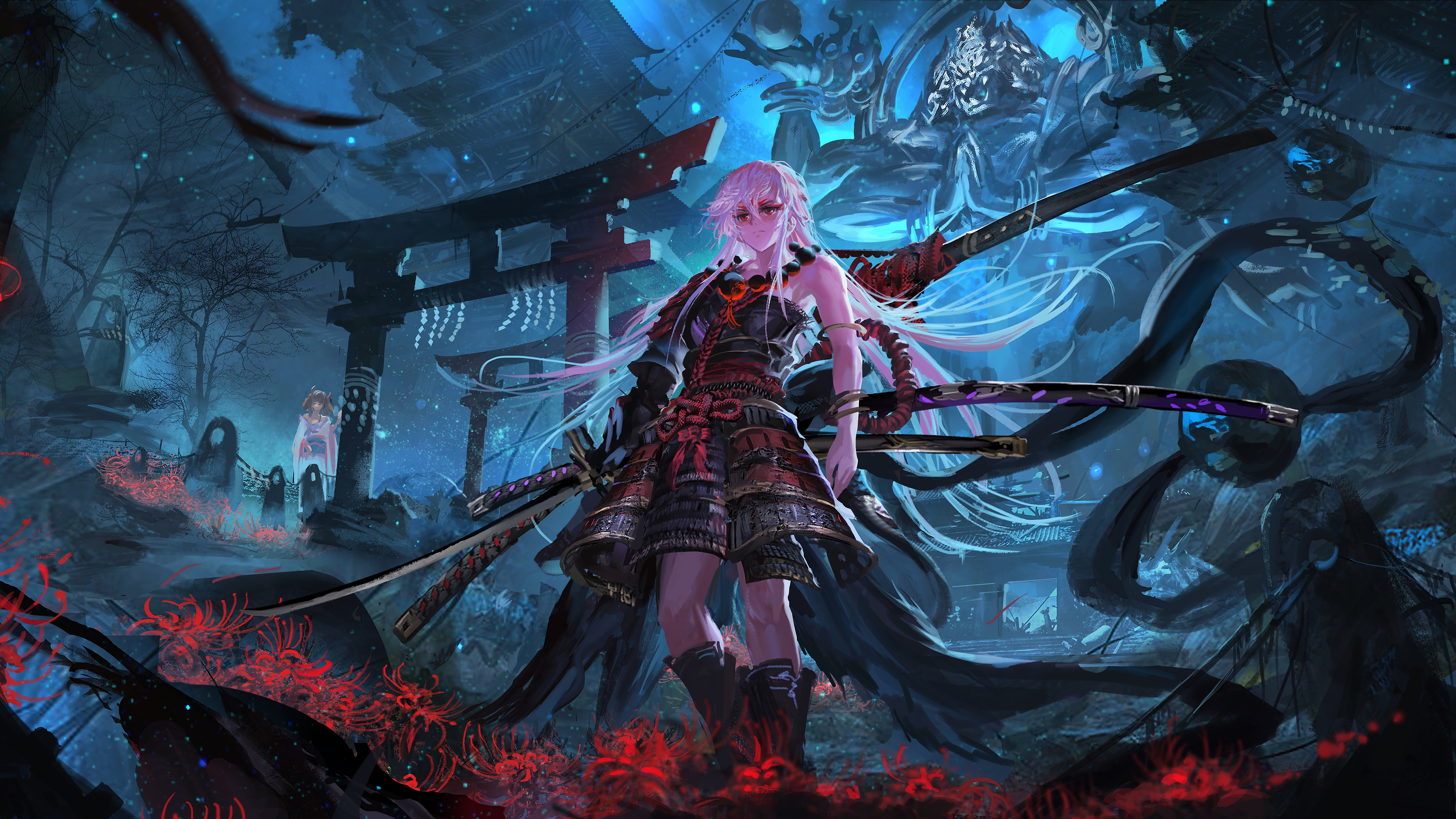 Vô tận sức mạnh và uy lực của nữ samurai anime, bên cạnh cán Katana bá đạo. Nhâm nhi tác phẩm nghệ thuật này, chìm đắm vào thế giới tưởng tượng đầy phong cách và quyền năng.