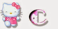 Alfabeto de Hello Kitty en diferentes posturas C. 