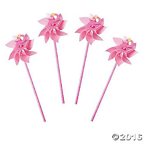 Flamingo Pink Pin Wheels Party Decorations