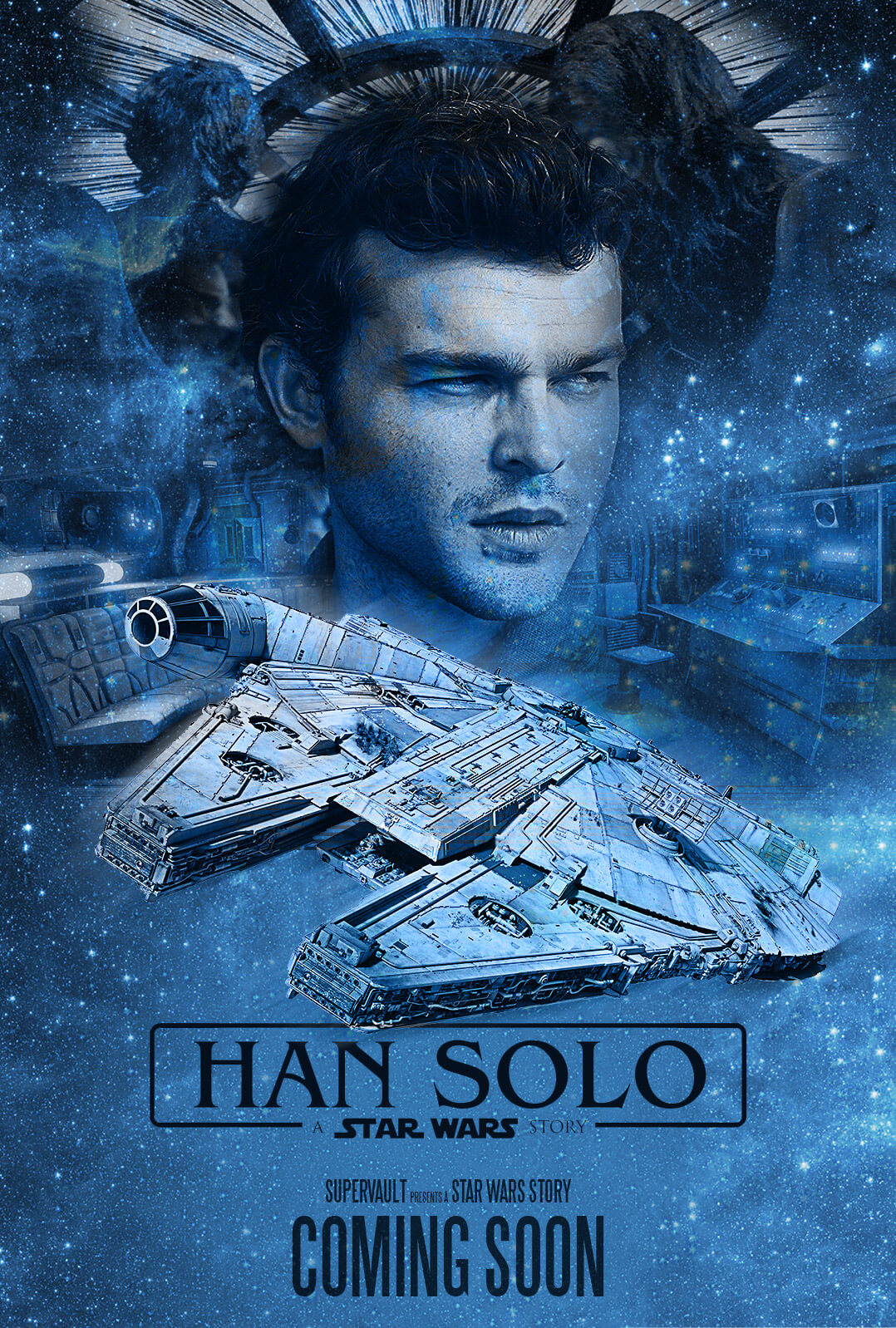 Novo Pôster Original Supervault Han Solo Star Wars Anthology Film