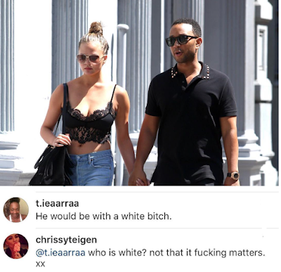 1a1a Chrissy Teigen claps back at woman who called her a white bitch
