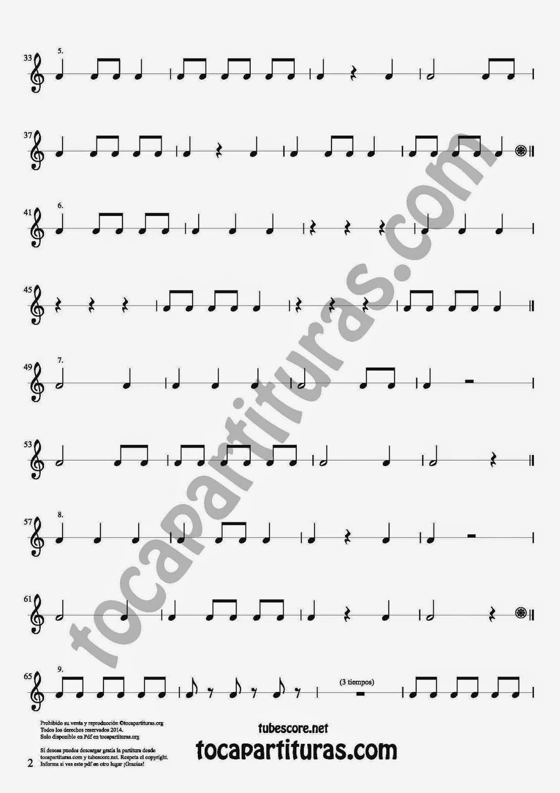 diegosax: 17 Ejercicios Rítmicos en 3/4 Partituras de Ritmos con Negra