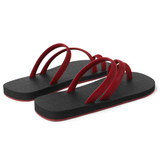 Men's Fashion & Style Aficionado Dan Ward Two Tone Flip Flops