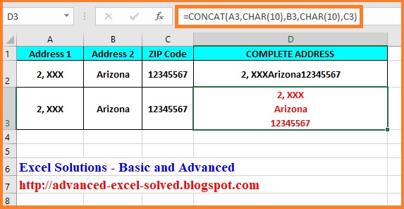 Uses of char function char 10 not working solved excel solutions 
