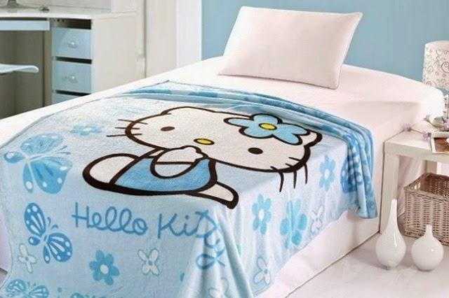 Blue White Hello Kitty Bedroom