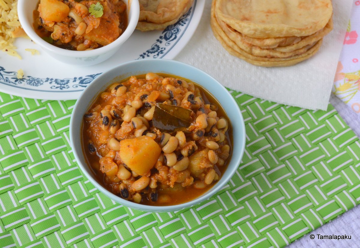 Chavlichi Bhaji Black Eyed Beans Curry Day 3 Tamalapaku
