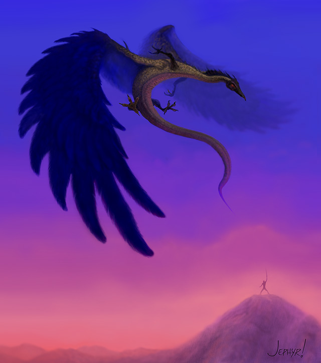 Arizona Artist Jephyr (aka Jeff Curtis) Draco! New Digital Painting