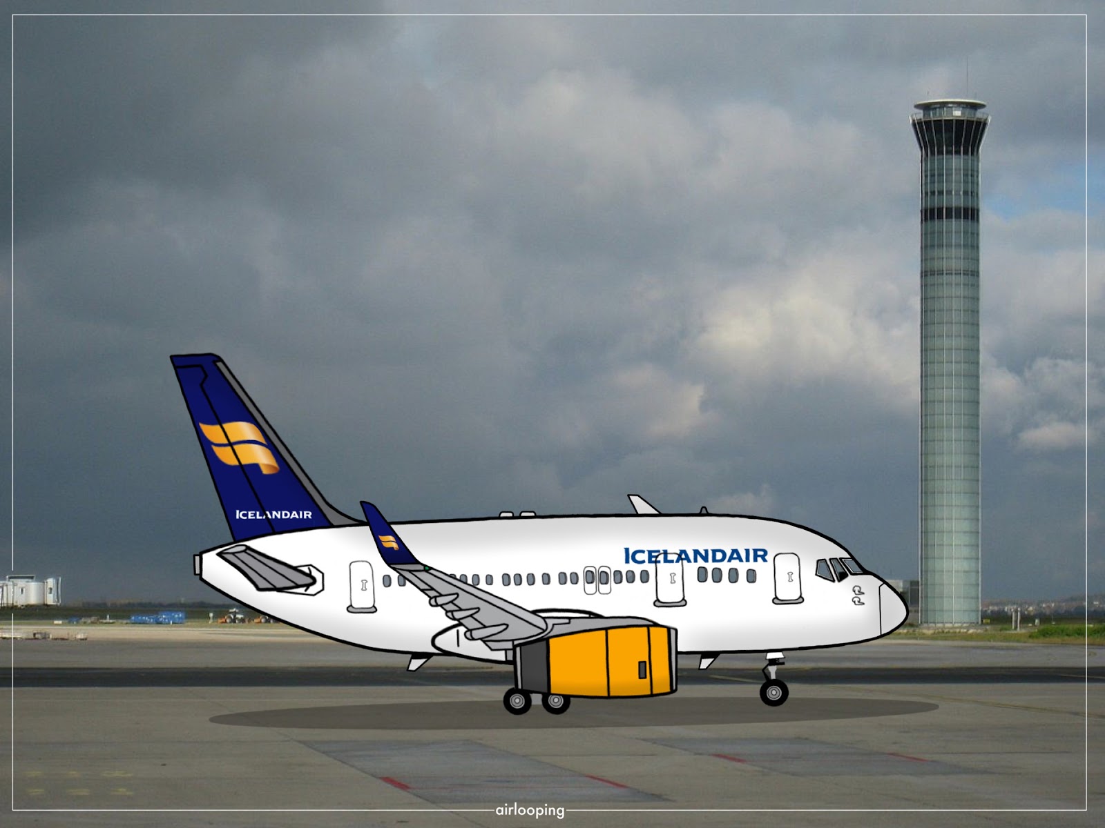 air looping 757 Icelandair Roissy Charles de Gaulle LFPG