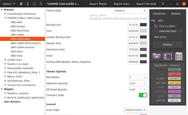 Interface Oomox oomox-interface-tutorial