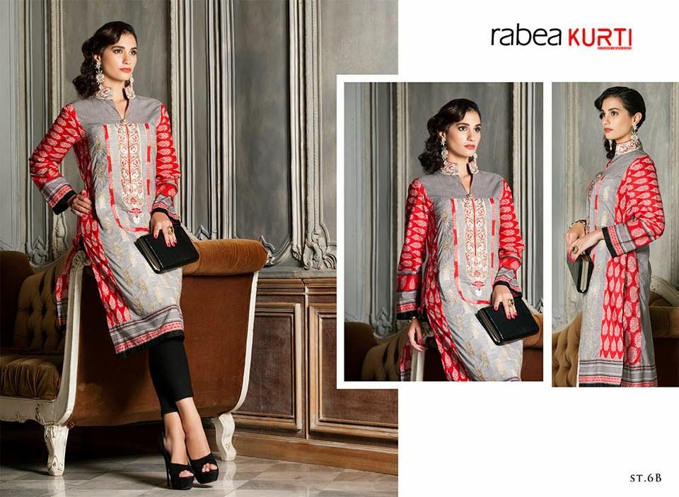 Formal Wear Rabea Fall/Winter Kurtis 20142015 For Girls By Shariq