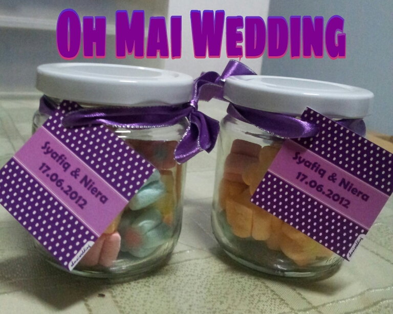 Oh Mai Wedding Door gift Sticker Kahwin Bunting Button Badge