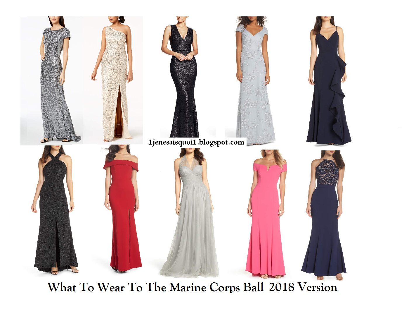 marine ball dresses