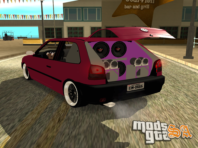 Mods GTA San Andreas: Vw Gol Bola Rebaixado com Muito Som