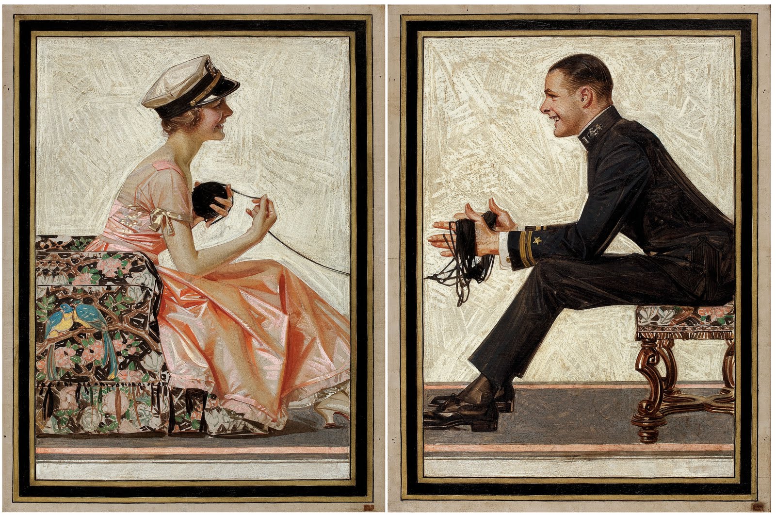 BEAUTIFUL PAINTINGS J.C. LEYENDECKER Lovebirds