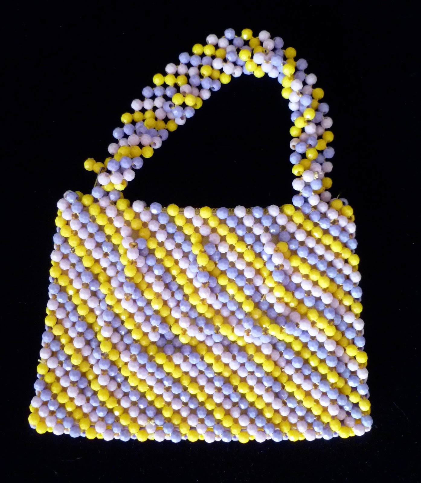 1960s Handmade Pastel Beaded Bag by Jem