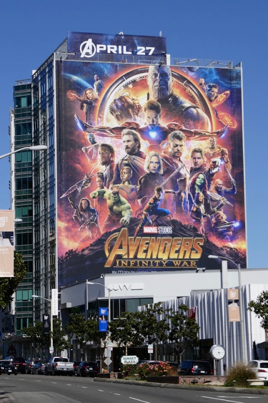 Giant Avengers: Infinity War film billboard Avengers Infinity War film billboard