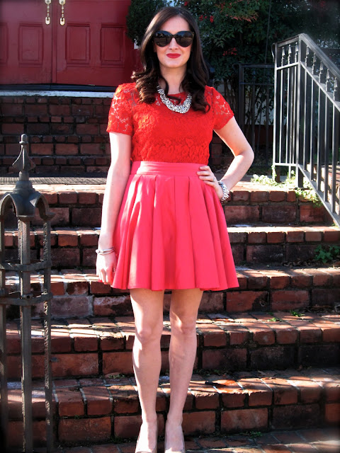 Wake Up Your Wardrobe: what i wore: color blocking- pink and red
