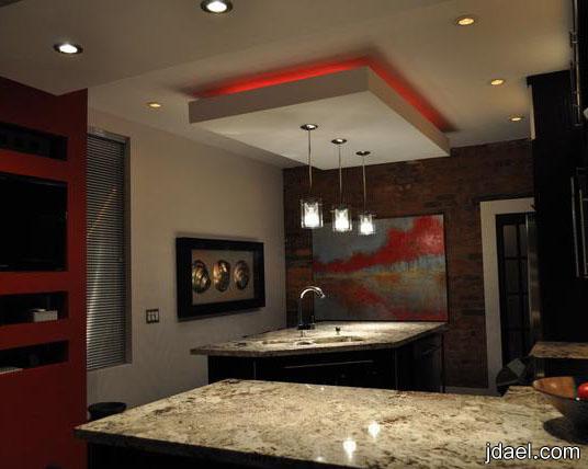 25 Gorgeous Kitchens Designs With Gypsum False Ceiling Lights