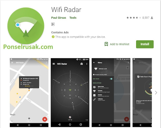 WiFi Radar Menguatkan sinyal dengan aplikasi wifi radar.