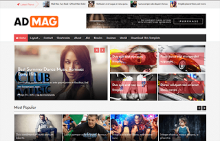 Template Bloggger Untuk Website Majalah Berita Desain SEO Responsive Template Berita 1
