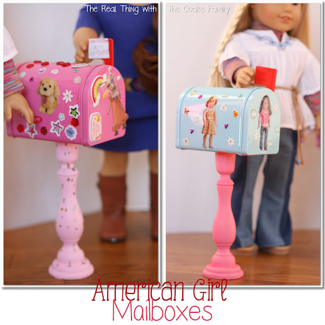 American Girl Craft ~ Cute, Easy and Inexpenisve Mailboxes for your doll! #AmericanGirl #Craft