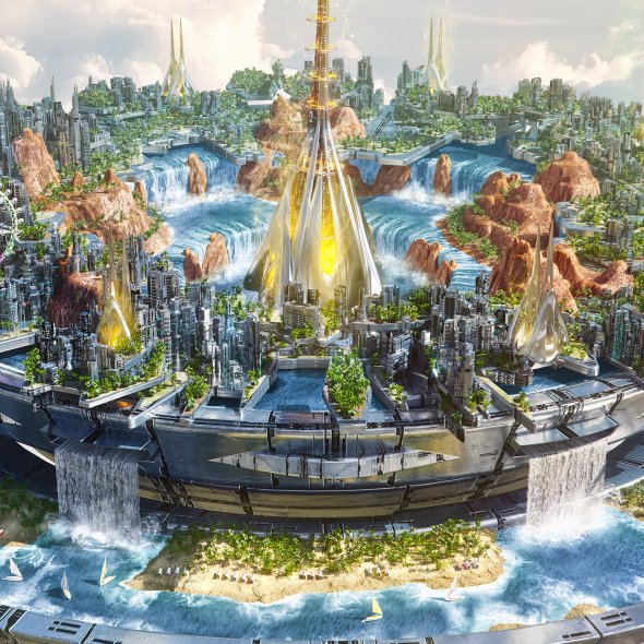 As ilustrações e modelos 3D de fantasia e ficção científica de Yvan Feusi (Aiven) Yvan Feusi (Aiven) arte ilustrações modelos 3D photoshop fantasia ficção científica cenários futuristas