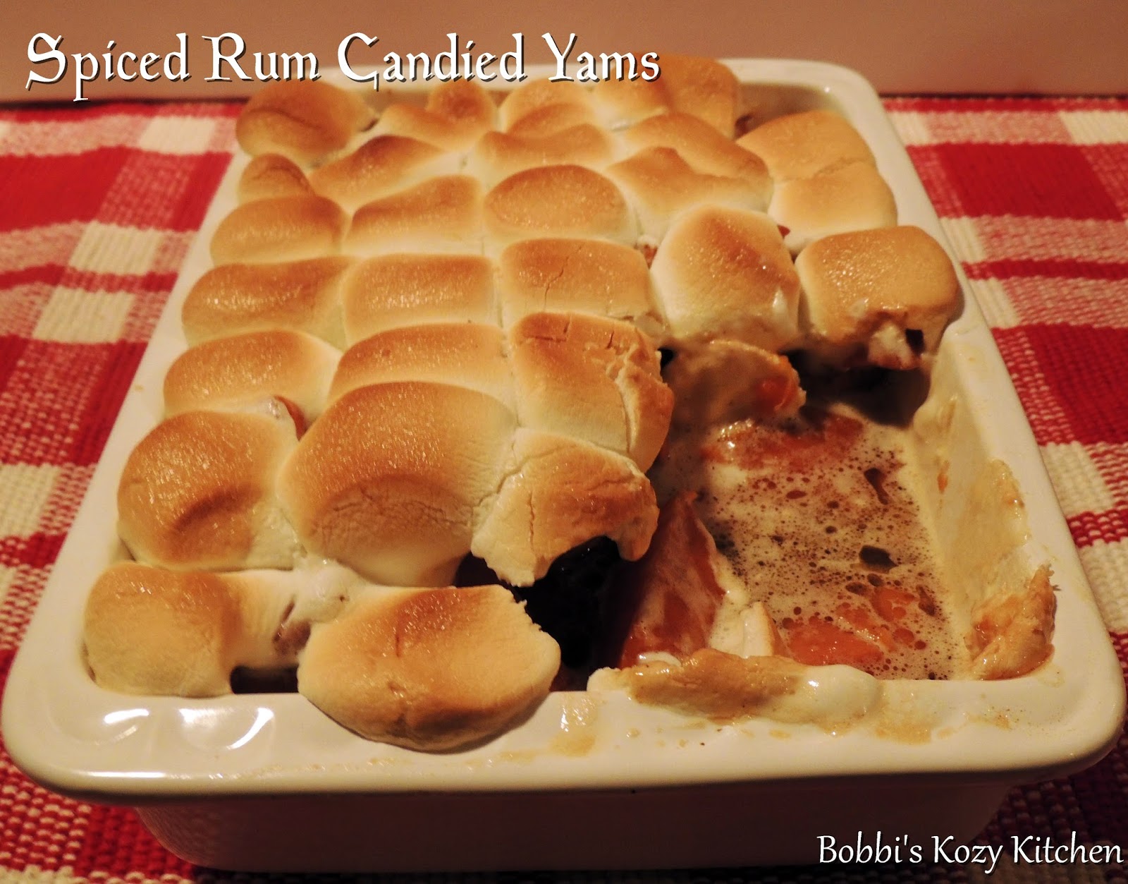 Spiced Rum Candied Yams Bobbi's Kozy Kitchen