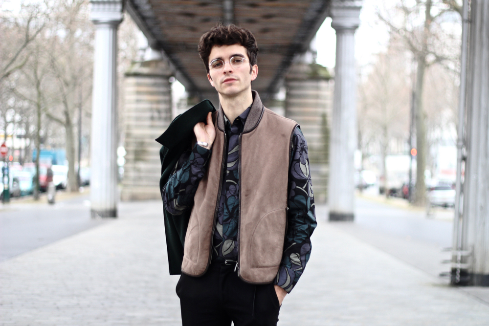 Blog-mode-style-homme-masculin-made-in-france-lunettes-vue-haut-de-gamme-gouv-au-gouverneur-audigier-argent-rondes-harris-wharf-london-jacket-marni-chemise-fleurs-churchs-leyton-bordeaux - 3