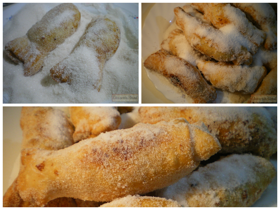 Casadielles (Rebozado en azúcar y canela)