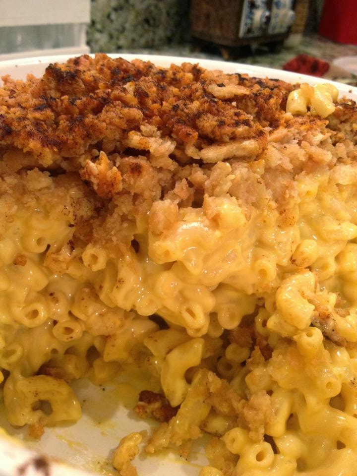 A Little Slice of Heaven Buttery Cracker Topped Baked Mac & Cheese