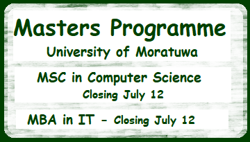Masters Programme - University of Moratuwa