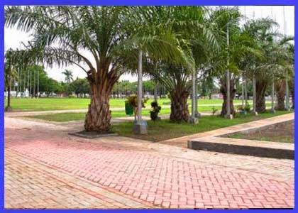 area lintasan lari mengelilingi lapangan Taman Blambangan area lintasan lari mengelilingi lapangan Taman Blambangan