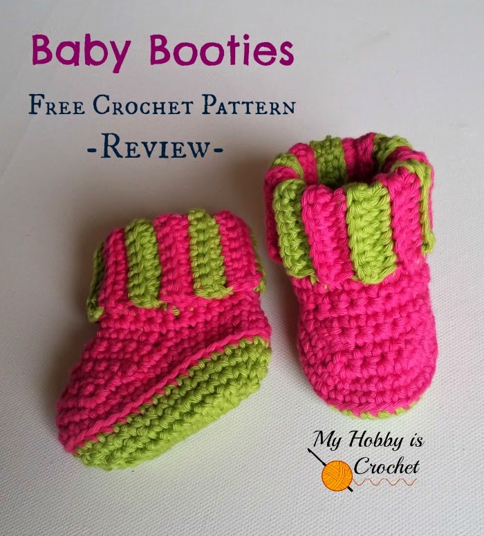 Baby Booties with Ribbed Cuff - Free Crochet Pattern Review