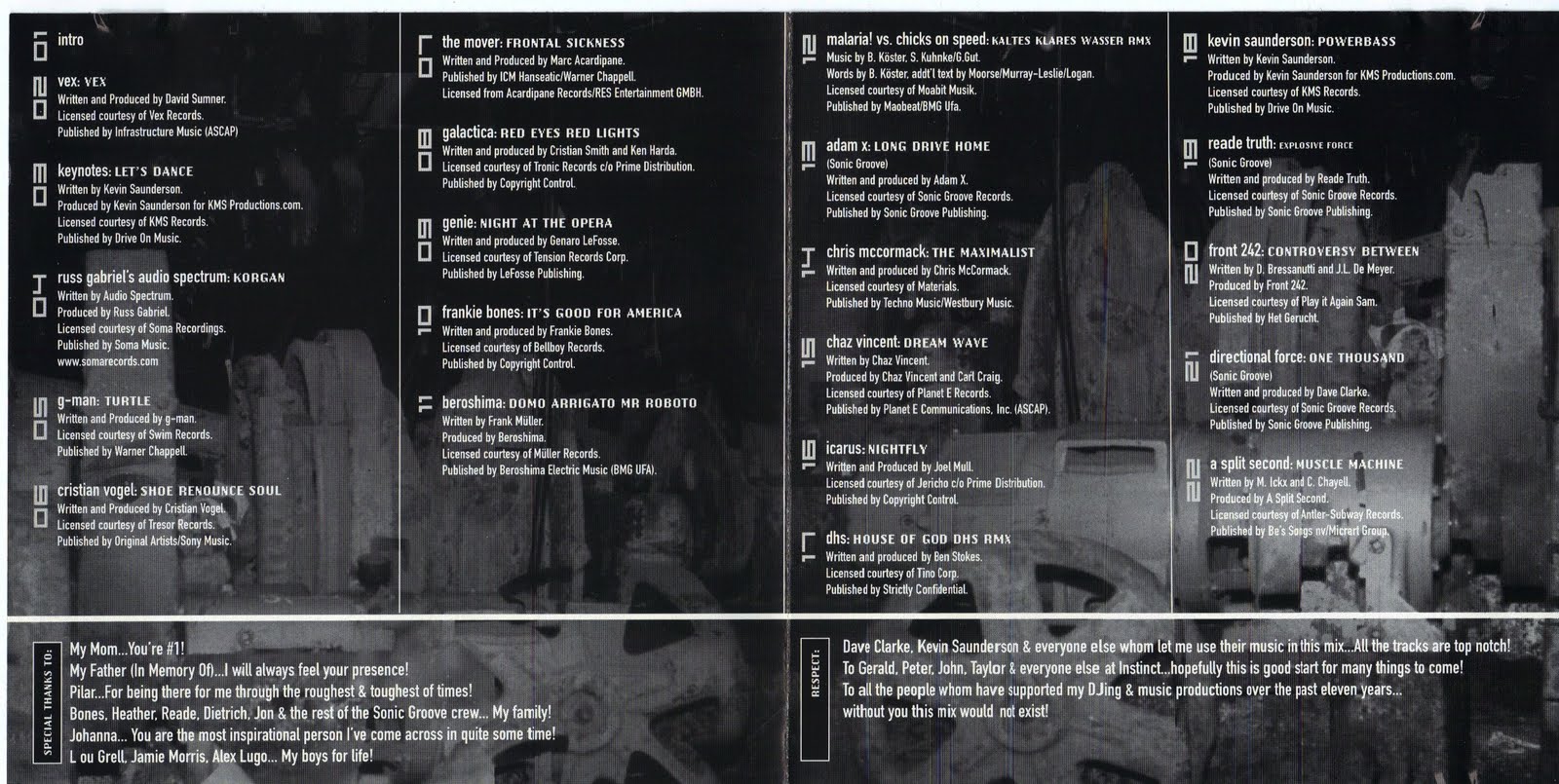 Front 242 Collector: Compilation of the Week: Adam X on the one and two