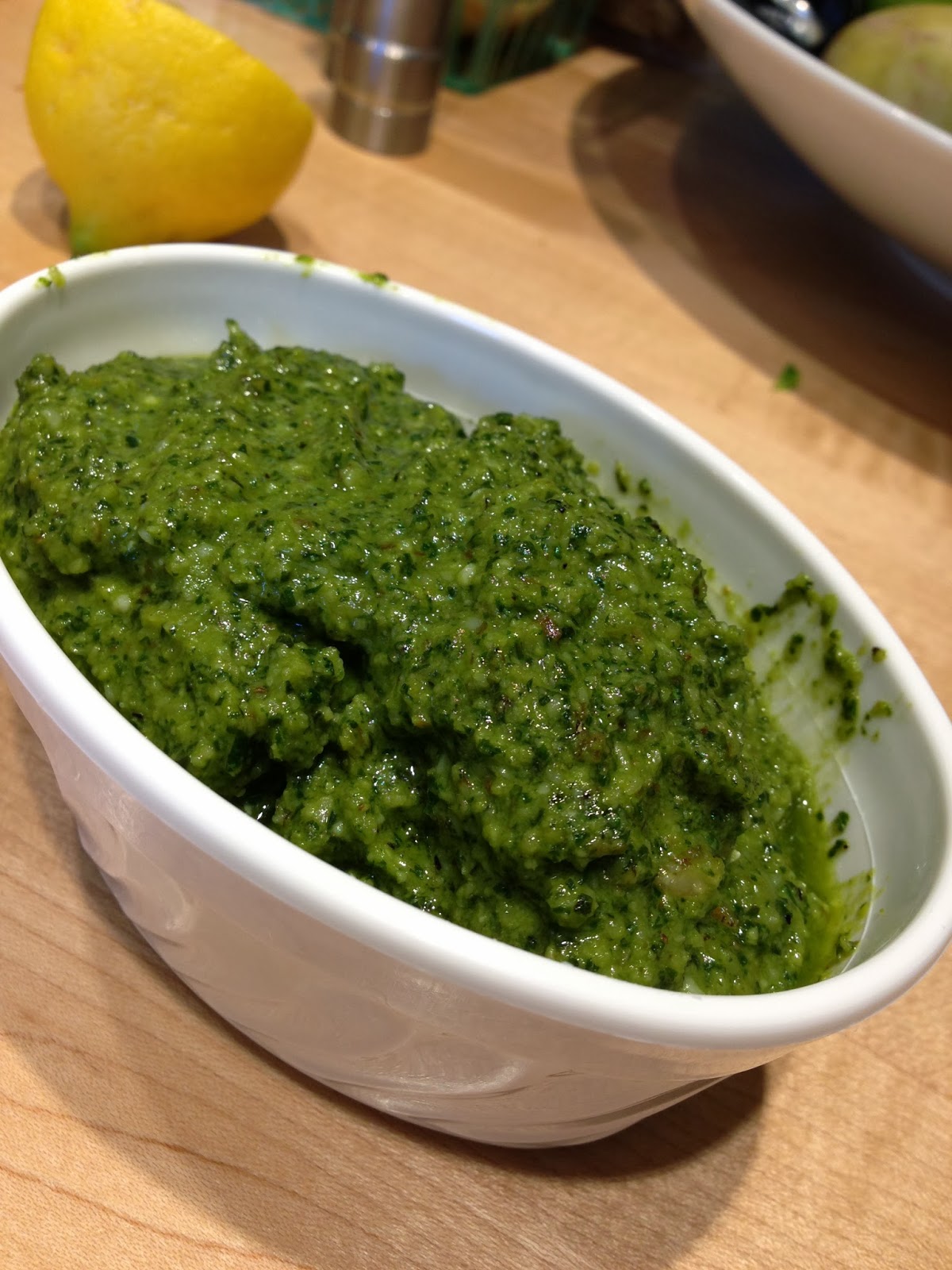 Burst Basil, Parsley, Sesame, & Walnut Pesto