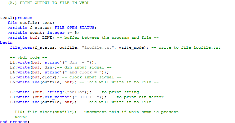 VHDL BLOG: VHDL printing output to a File
