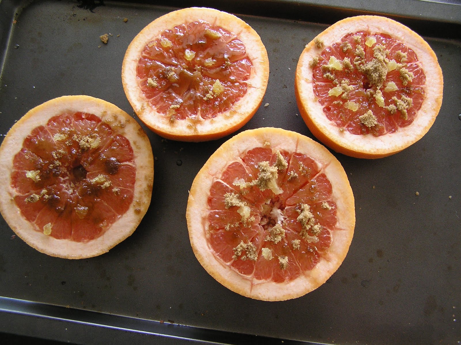 The Melting Pot Grilled Grapefruit with Ginger and Brown Sugar