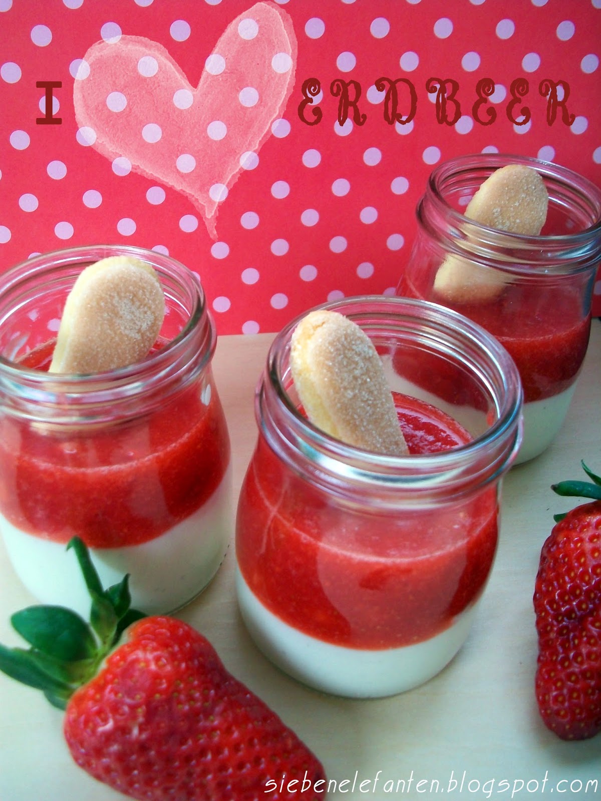 SIEBEN ELEFANTEN: Erdbeer-Vanille-Dessert