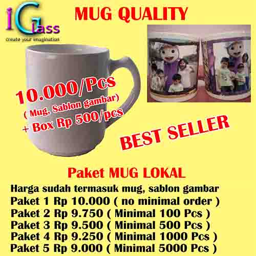 CETAK MUG SABLON HARGA TERMURAH RP 7.000 TERLENGKAP DI BANDUNG, JAKARTA