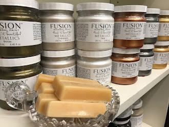 Fusion Mineral Paint Metallic Paints and Beeswax Distressing Blocks now available!