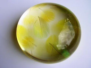 Custom Made Paperweight - Feather Paperweight