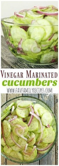 Easy Vinegar Marinated Cucumbers (Cucumber Salad)