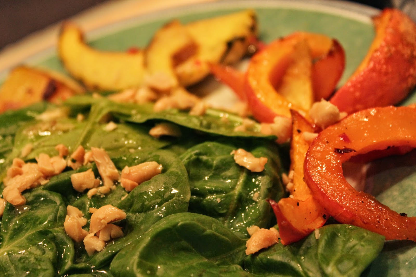 Spinat-Salat mit Kürbis | Küchenliebelei