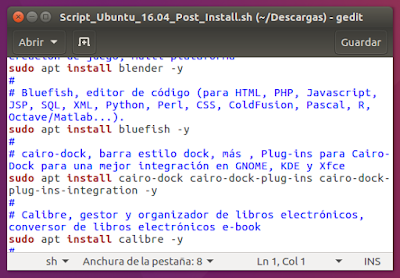 gedit un script de sistema