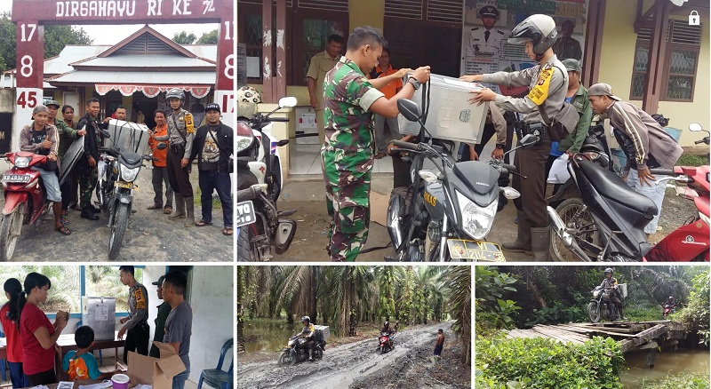 Bhabinkamtibmas Kawal Pergeseran Kota Suara TPS 8 Segori Bhabinkamtibmas Kawal Pergeseran Kota Suara TPS 8 Segori