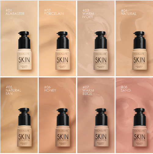 Focallure Skin Evolution Fluid Foundation shades