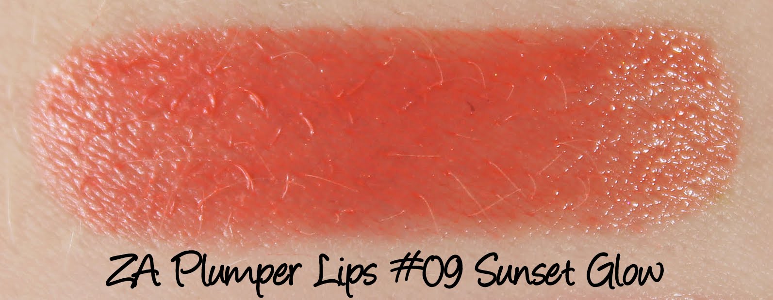 ZA Plumper Lips - 09 Sunset Glow lipstick swatches & review