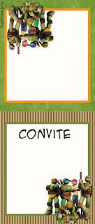 Tortugas Ninja: Invitaciones, Imprimibles para Fiestas y Etiquetas para Candy Bar para Imprimir Gratis. Para hacer invitaciones, para imprimir gratis de Tortugas Ninja.